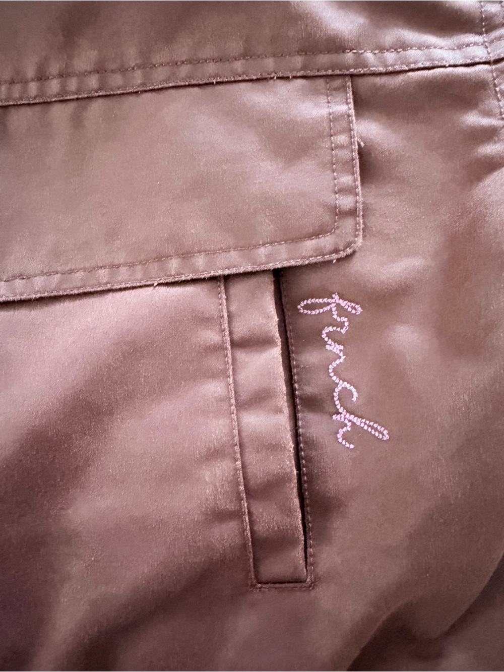 NWT FRNCH Paris Tigressa Cotton Canvas Utility Jacket Bordeaux Burgundy Pink M - Picture 9 of 14